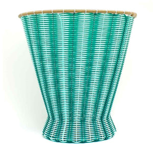 Dark green & pistachio paper basket