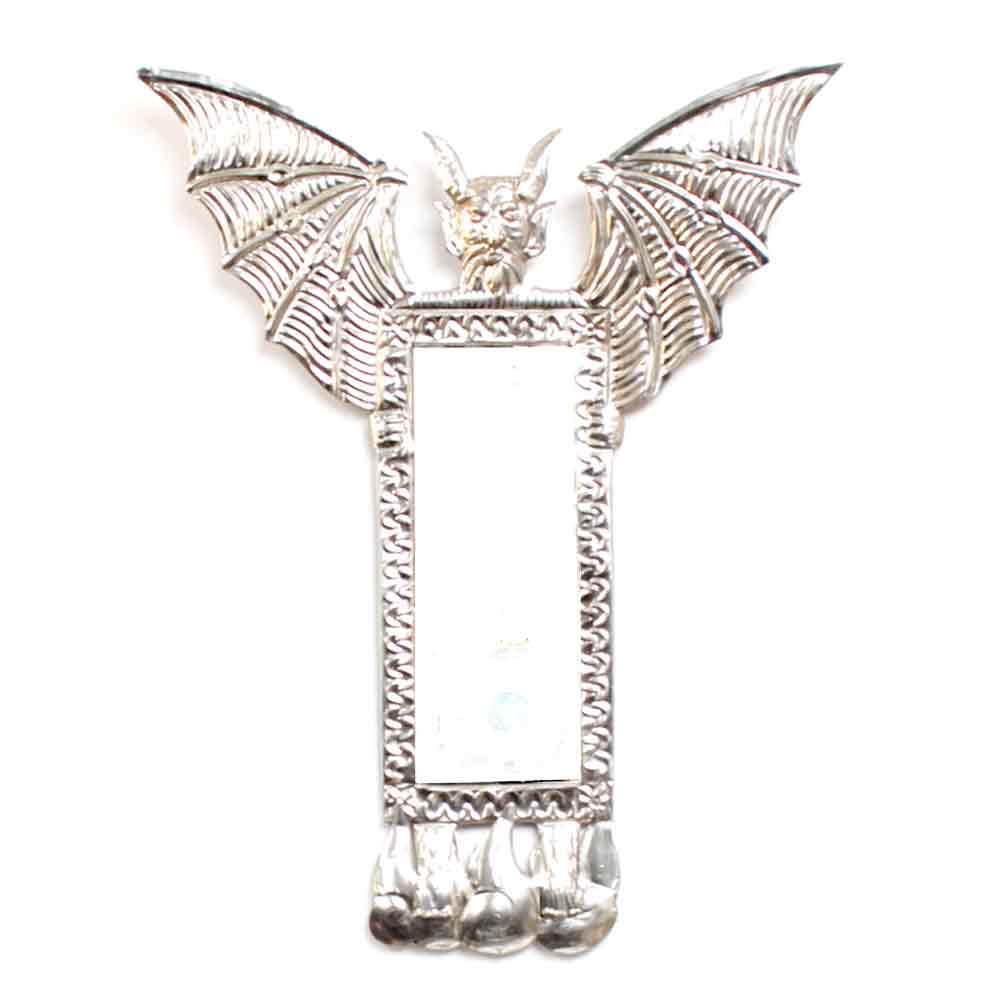 Tin devil mirror large