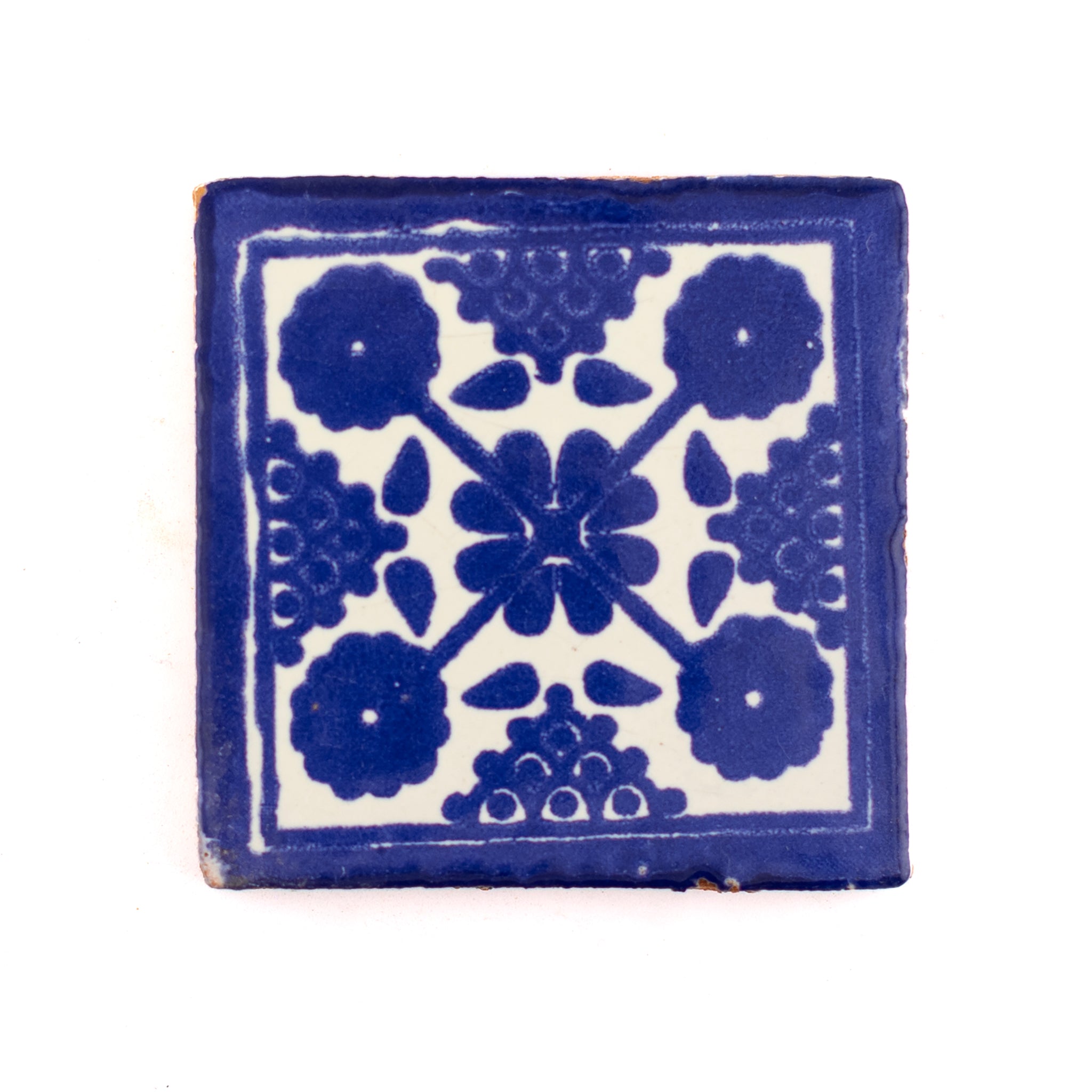 Damask blue inset