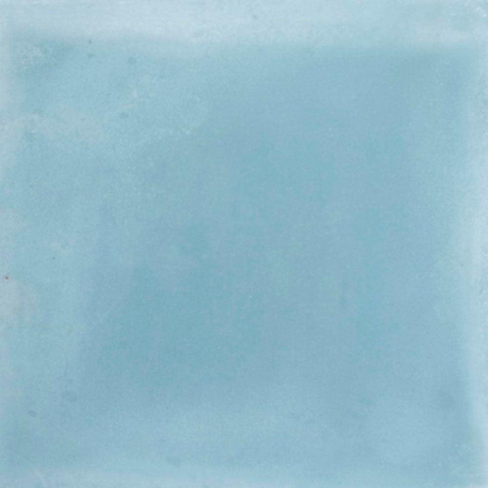 Prussian blue encaustic tile