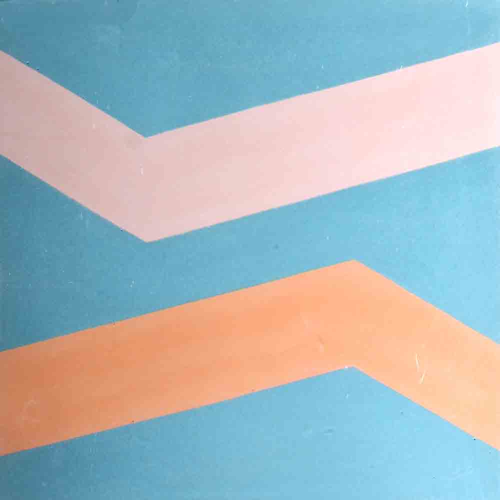 Frea waves pink and orange encaustic tile