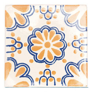 Lace yellow & blue 10.5 x 10.5cm