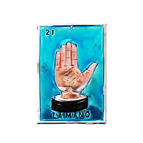 Tin loteria card - hand