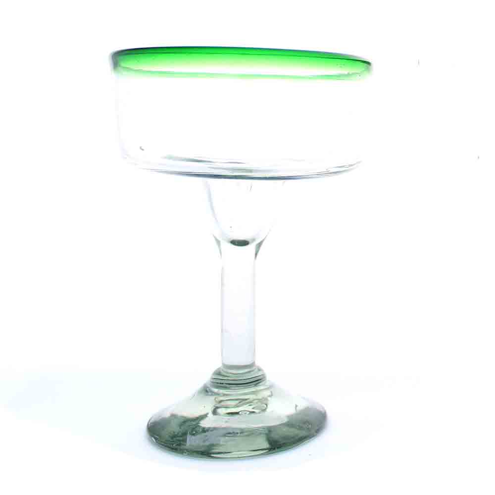 Margarita glass with green rim