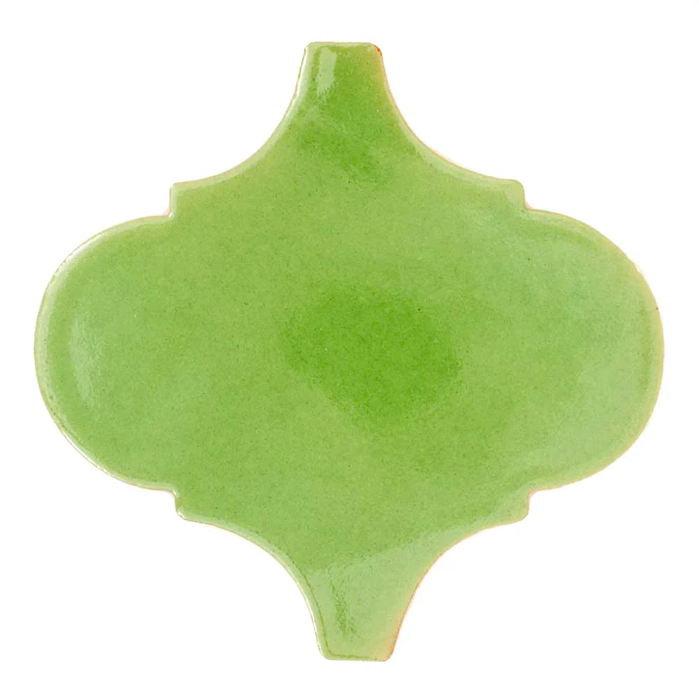 Old Lime Green Arabesque 15 x 15cm