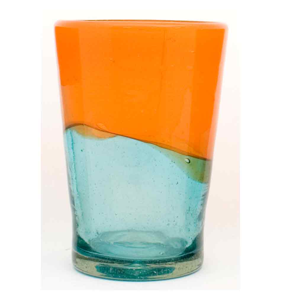 Orange and aqua tumbler