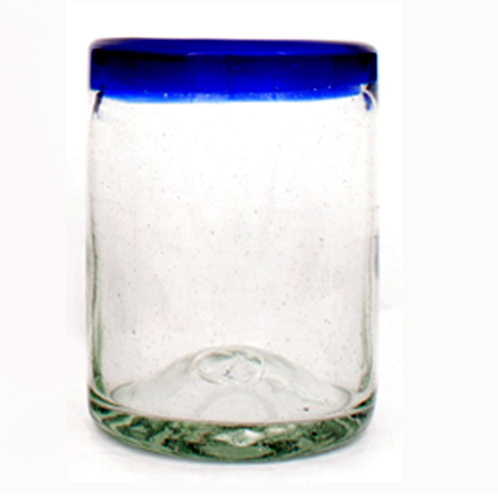 Clear blue rim roca tumbler