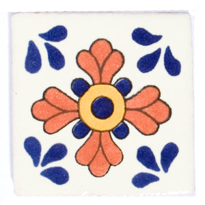 Seville Blue and terracotta 10.5 x 10.5cm