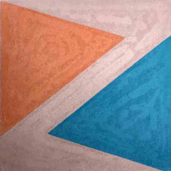 Frea rose zig zag encaustic tile