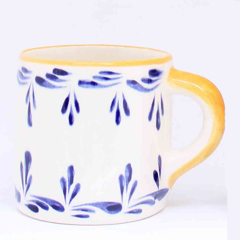 San Gabriel blue and yellow draped jewels cup